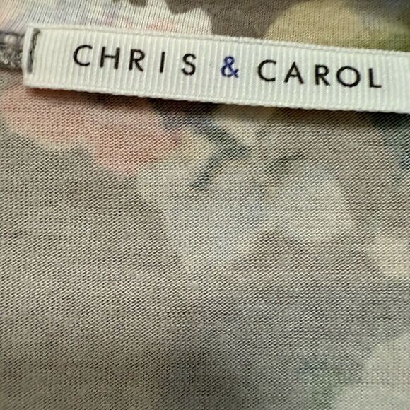 Chris & Carol size S Floral Long Sleeve Top - Picture 2 of 4